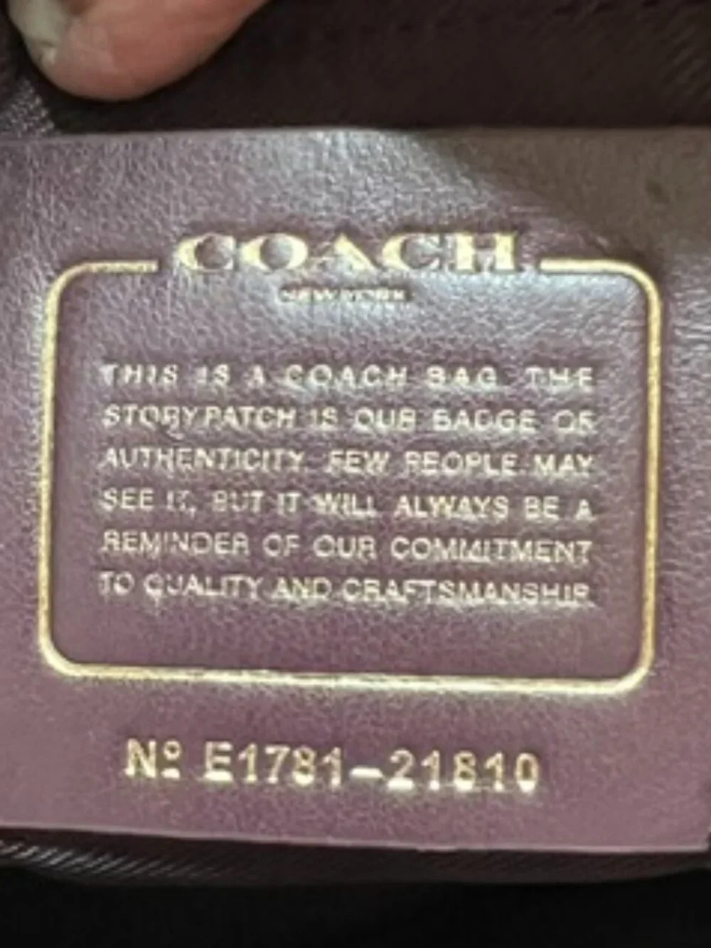 Coach taylor tote